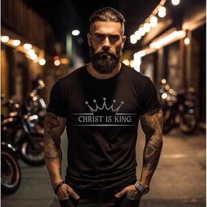 Shirt Christus Is Koning, Christelijk Heren-T-shirt, T-shirt Bijbelvers